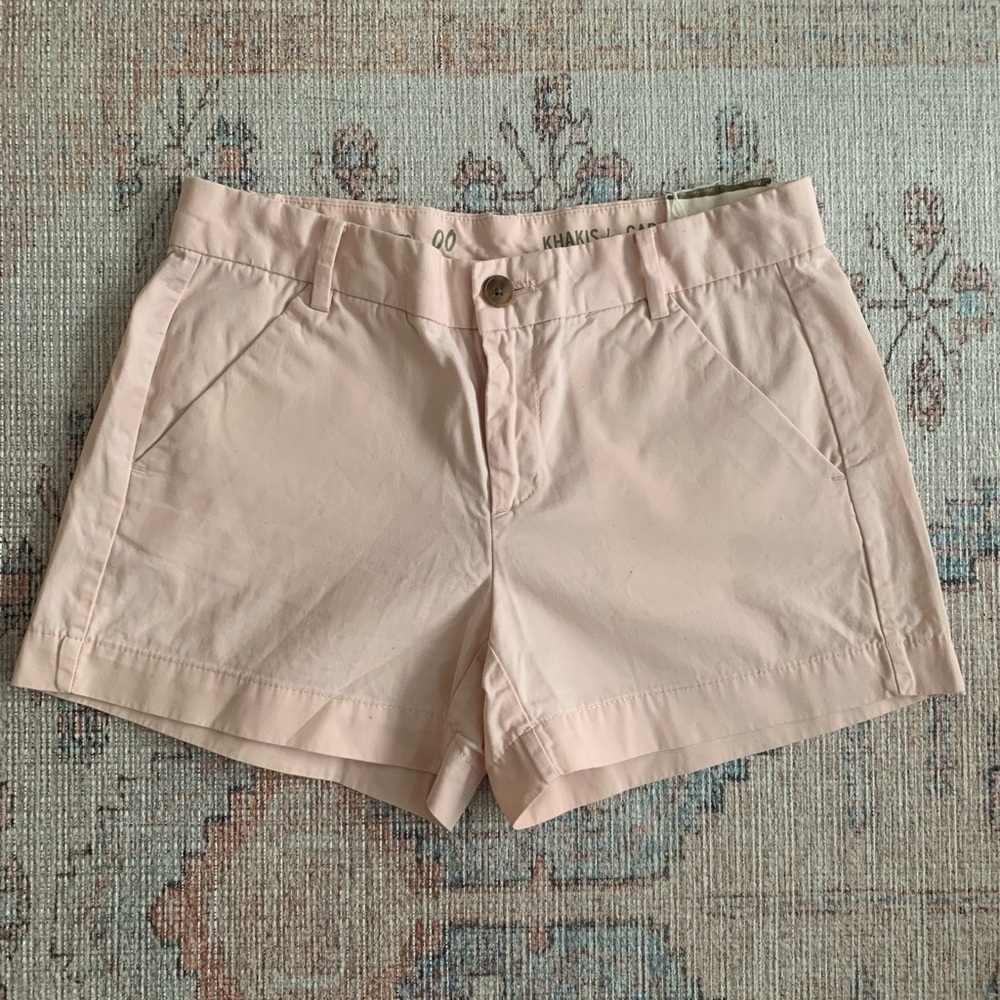 GAP Pink Cargo Shorts Lightweight Cotton Cuffed Hem